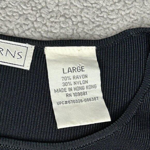 Vintage Lucia Burns Top Womens Large Black Y2K Butterfly Fairy Stretch Beaded L - Picture 5 of 11